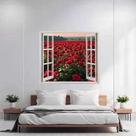   Folie imprimata color pentru decor perete locuinta, dimensiune 125 x 110cm, model: VIEW TO HAVEN 30