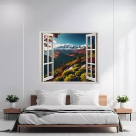   Folie imprimata color pentru decor perete locuinta, dimensiune 125 x 110cm, model: VIEW TO HAVEN 34