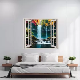   Folie imprimata color pentru decor perete locuinta, dimensiune 125 x 110cm, model: VIEW TO HAVEN 38