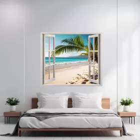   Folie imprimata color pentru decor perete locuinta, dimensiune 125 x 110cm, model: VIEW TO HAVEN 40