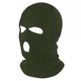   Univerzálna lyžiarska maska ​​s 3 anatomickými otvormi, zelená - khaki