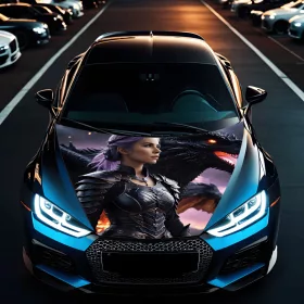   Folie Capota Auto "Hood Art" rezistenta la exterior, marime S (150 x 110cm) - Cod: AVX-CAPOTA-002S