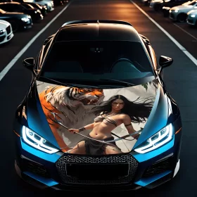   Folie Capota Auto "Hood Art" rezistenta la exterior, marime M (165 x 120cm) - Cod: AVX-CAPOTA-004M