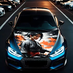   Folie Capota Auto "Hood Art" rezistenta la exterior, marime L (180 x 130cm) - Cod: AVX-CAPOTA-005L