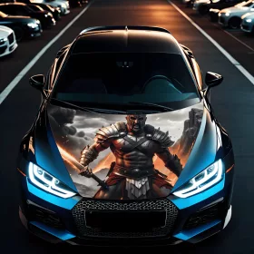   Strešná fólia na auto „Hood Art“, na vonkajšie použitie, veľkosť L (180 x 130 cm) - Kód: AVX-CAPOTA-007L