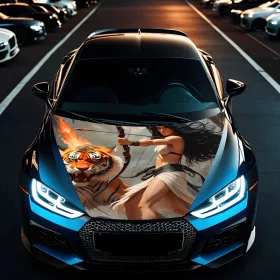   Folie Capota Auto "Hood Art" rezistenta la exterior, marime L (180 x 130cm) - Cod: AVX-CAPOTA-010L