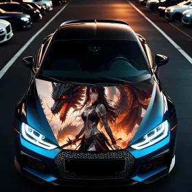   Folie Capota Auto "Hood Art" rezistenta la exterior, marime L (180 x 130cm) - Cod: AVX-CAPOTA-011L