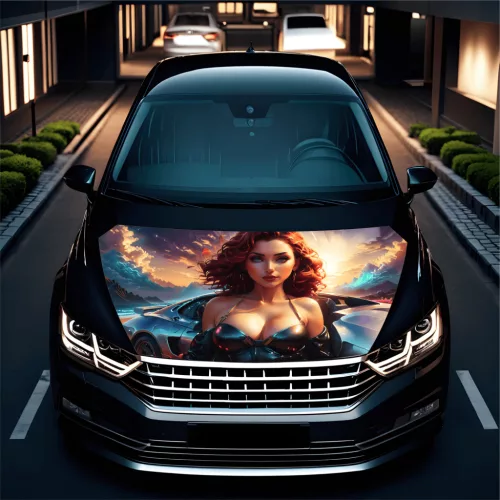 Strešná fólia na auto „Hood Art“, na vonkajšie použitie, veľkosť L (180 x 130 cm) - Kód: AVX-CAPOTA-012L