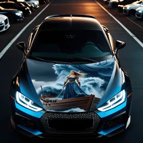   Folie Capota Auto "Hood Art" rezistenta la exterior, marime M (165 x 120cm) - Cod: AVX-CAPOTA-013M