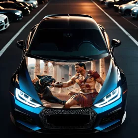   Folie Capota Auto "Hood Art" rezistenta la exterior, marime L (180 x 130cm) - Cod: AVX-CAPOTA-015L