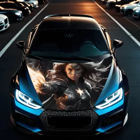   Folie Capota Auto "Hood Art" rezistenta la exterior, marime L (180 x 130cm) - Cod: AVX-CAPOTA-016L