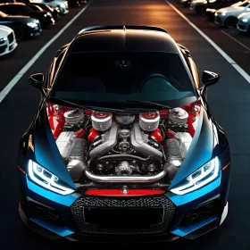   Folie Capota Auto "Hood Art" rezistenta la exterior, marime M (165 x 120cm) - Cod: AVX-CAPOTA-020M