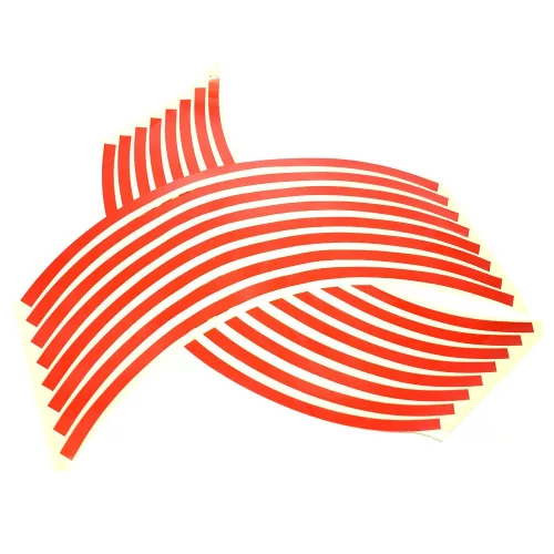 16 darabos fényes piros felni matrica gyűrű készlet