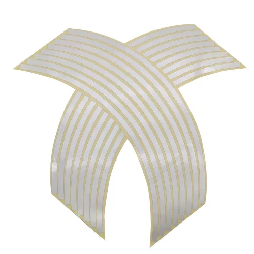 Set 16 inele din autocolant pentru jante culoare Argintiu Lucios