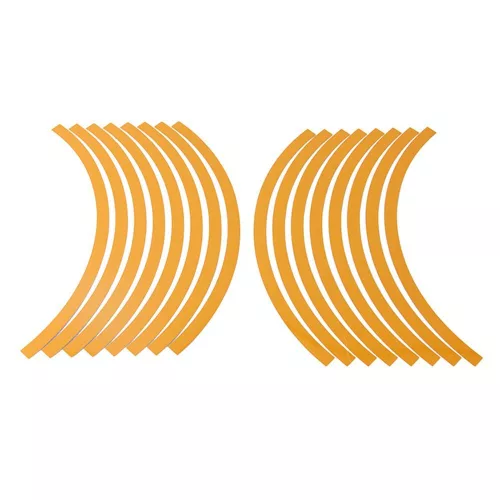 16 darabos fényes arany színű peremmatrica-gyűrű készlet