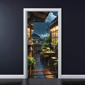   Színes nyomtatott fólia ajtódekorációhoz, méret 200 x 90 cm, modell: AVX-DR23