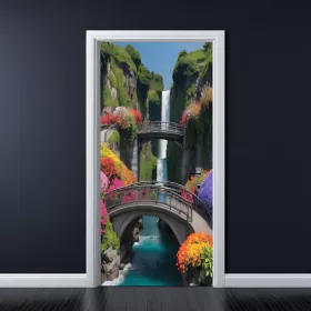   Színes nyomtatott fólia ajtódekorációhoz, méret 200 x 90 cm, modell: AVX-DR26