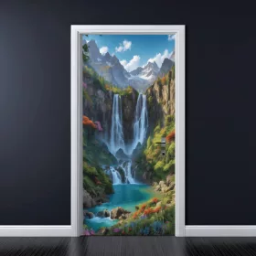   Színes nyomtatott fólia ajtódekorációhoz, méret 200 x 90 cm, modell: AVX-DR27