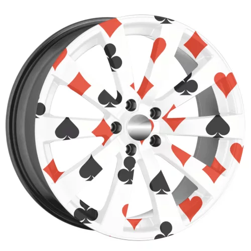 4 db-os kültéri nyomtatott fólia készlet EcoSolventtel, öntapadós, autófelnik díszítésére, átmérője 60 cm, FJT-02 modell