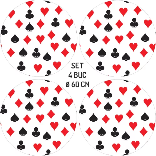 4 db-os kültéri nyomtatott fólia készlet EcoSolventtel, öntapadós, autófelnik díszítésére, átmérője 60 cm, FJT-02 modell