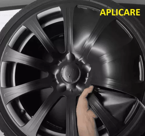 4 db-os kültéri nyomtatott fólia készlet EcoSolventtel, öntapadós, autófelnik díszítésére, átmérője 60 cm, FJT-02 modell