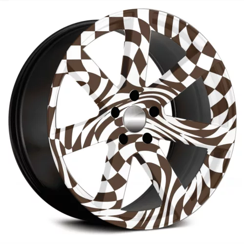 4 db-os kültéri nyomtatott fólia készlet EcoSolventtel, öntapadós, autófelnik díszítésére, átmérője 60 cm, FJT-04 modell