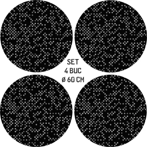 4 db-os kültéri nyomtatott fólia készlet EcoSolventtel, öntapadós, autófelnik díszítésére, átmérő 60 cm, FJT-06 modell