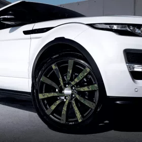   Set 4 Folii Imprimate Outdoor cu EcoSolvent, autoadezive, pentru decorarea jantelor auto, dimetru 60 cm, model FJT-07