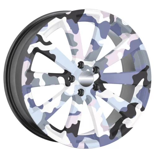 4 db-os kültéri nyomtatott fólia készlet EcoSolventtel, öntapadós, autófelnik díszítésére, átmérő 60 cm, FJT-08 modell