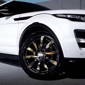   4 db-os kültéri nyomtatott fólia készlet EcoSolventtel, öntapadós, autófelnik díszítésére, átmérő 60 cm, FJT-10 modell