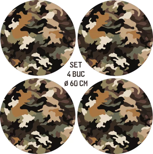 4 db-os kültéri nyomtatott fólia készlet EcoSolventtel, öntapadós, autófelnik díszítésére, átmérő 60 cm, FJT-10 modell