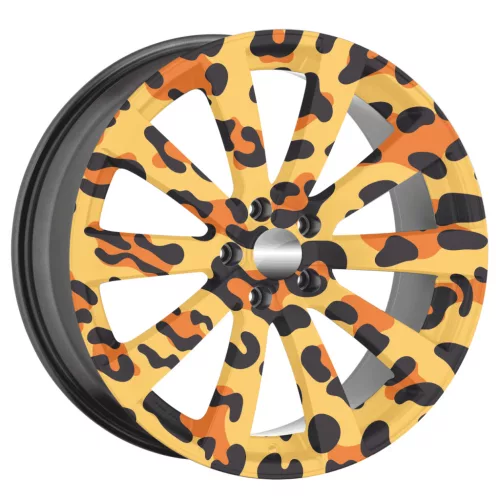 4 db-os kültéri nyomtatott fólia készlet EcoSolventtel, öntapadós, autófelnik díszítésére, átmérő 60 cm, FJT-12 modell