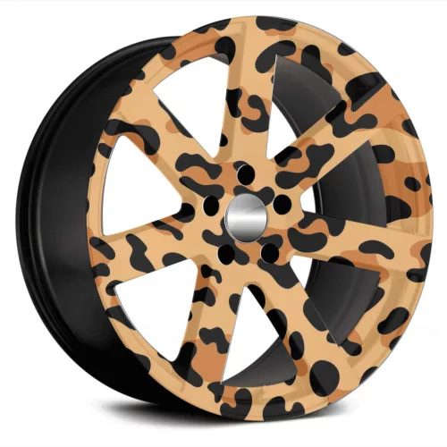 4 db-os kültéri nyomtatott fólia készlet EcoSolventtel, öntapadós, autófelnik díszítésére, átmérő 60 cm, FJT-12 modell