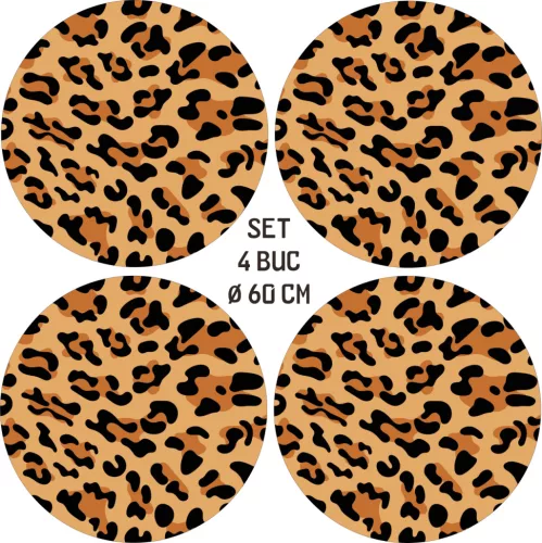 4 db-os kültéri nyomtatott fólia készlet EcoSolventtel, öntapadós, autófelnik díszítésére, átmérő 60 cm, FJT-12 modell