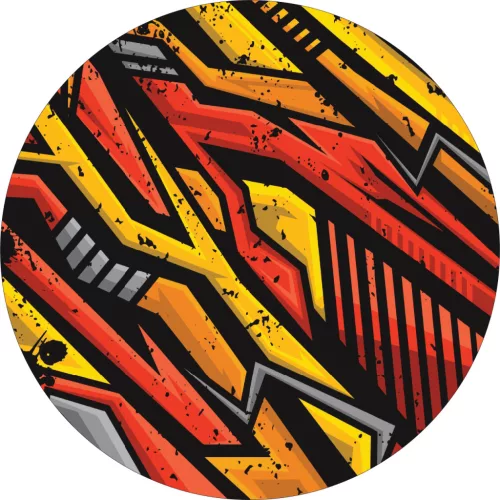 4 db-os kültéri nyomtatott fólia készlet EcoSolventtel, öntapadós, autófelnik díszítésére, átmérő 60 cm, FJT-13 modell