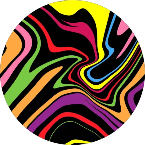 4 db-os kültéri nyomtatott fólia készlet EcoSolventtel, öntapadós, autófelnik díszítésére, átmérő 60 cm, FJT-15 modell