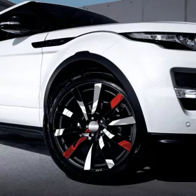   Set 4 Folii Imprimate Outdoor cu EcoSolvent, autoadezive, pentru decorarea jantelor auto, dimetru 60 cm, model FJT-17