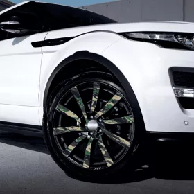   4 db-os kültéri nyomtatott fólia készlet EcoSolventtel, öntapadós, autófelnik díszítésére, átmérő 60 cm, FJT-19 modell