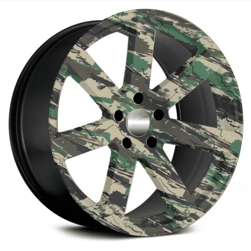 4 db-os kültéri nyomtatott fólia készlet EcoSolventtel, öntapadós, autófelnik díszítésére, átmérő 60 cm, FJT-19 modell