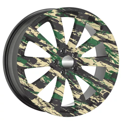 4 db-os kültéri nyomtatott fólia készlet EcoSolventtel, öntapadós, autófelnik díszítésére, átmérő 60 cm, FJT-19 modell