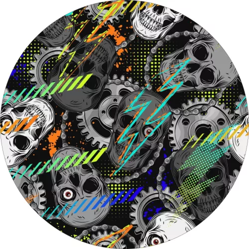 4 db-os kültéri nyomtatott fólia készlet EcoSolventtel, öntapadós, autófelnik díszítésére, átmérő 60 cm, FJT-20 modell