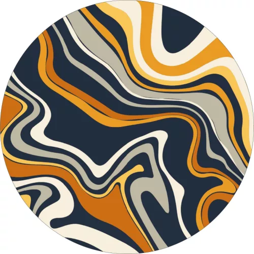 4 db-os kültéri nyomtatott fólia készlet EcoSolventtel, öntapadós, autófelnik díszítésére, átmérő 60 cm, FJT-21 modell