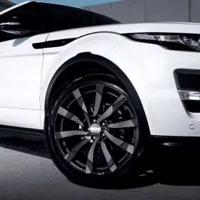   4 db-os kültéri nyomtatott fólia készlet EcoSolventtel, öntapadós, autófelnik díszítésére, átmérő 60 cm, FJT-22 modell