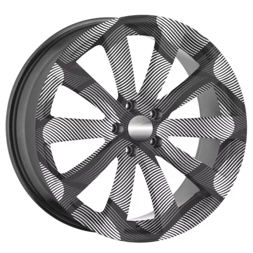 4 db-os kültéri nyomtatott fólia készlet EcoSolventtel, öntapadós, autófelnik díszítésére, átmérő 60 cm, FJT-22 modell