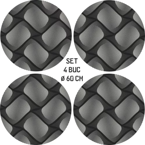 4 db-os kültéri nyomtatott fólia készlet EcoSolventtel, öntapadós, autófelnik díszítésére, átmérő 60 cm, FJT-22 modell