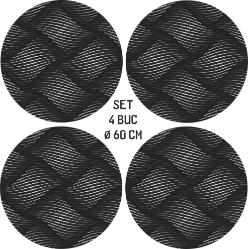 4 db-os kültéri nyomtatott fólia készlet EcoSolventtel, öntapadós, autófelnik díszítésére, átmérő 60 cm, FJT-23 modell