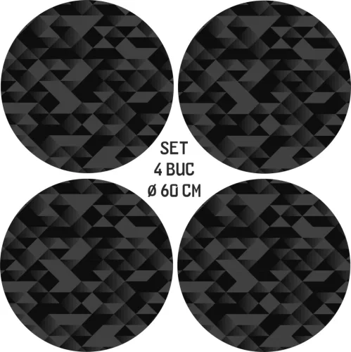 4 db-os kültéri nyomtatott fólia készlet EcoSolventtel, öntapadós, autófelnik díszítésére, átmérő 60 cm, FJT-25 modell