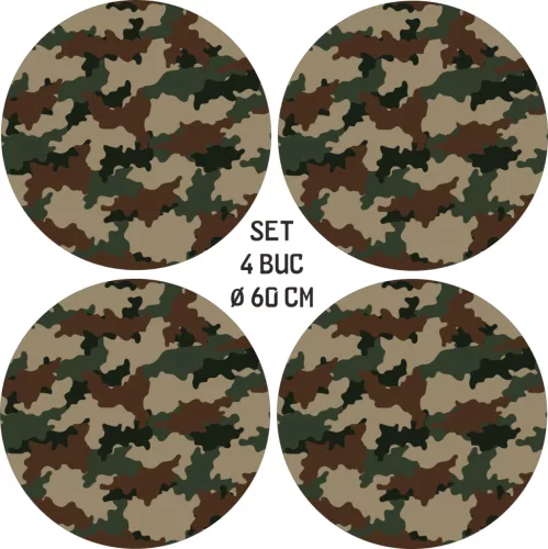 4 db-os kültéri nyomtatott fólia készlet EcoSolventtel, öntapadós, autófelnik díszítésére, átmérő 60 cm, FJT-27 modell