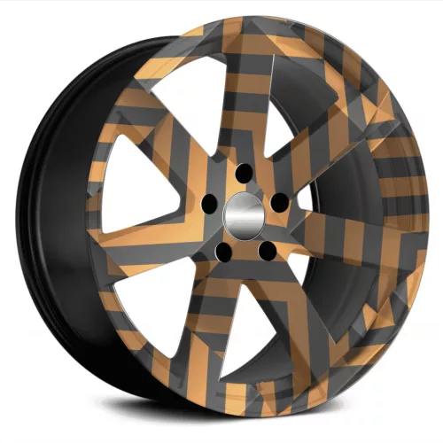 4 db-os kültéri nyomtatott fólia készlet EcoSolventtel, öntapadós, autófelnik díszítésére, átmérő 60 cm, FJT-30 modell