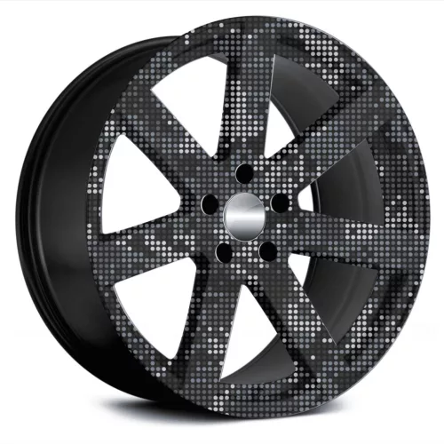 4 db-os kültéri nyomtatott fólia készlet EcoSolventtel, öntapadós, autófelnik díszítésére, átmérő 60 cm, FJT-31 modell